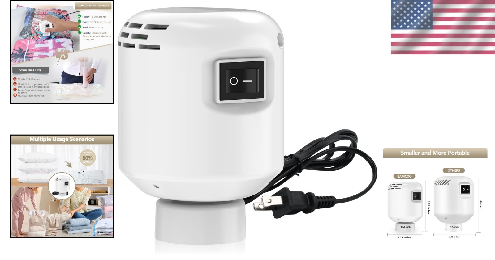 Daily Use Electric Vacuum Pump for Travel & Home – Clutter-Free Living Made Easy