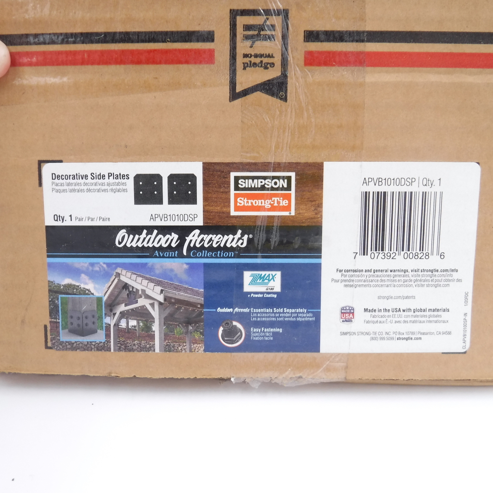 2x Simpson APVB1010DSP Avant Decorative Post Base Plates 10×10 Black Powder Coat