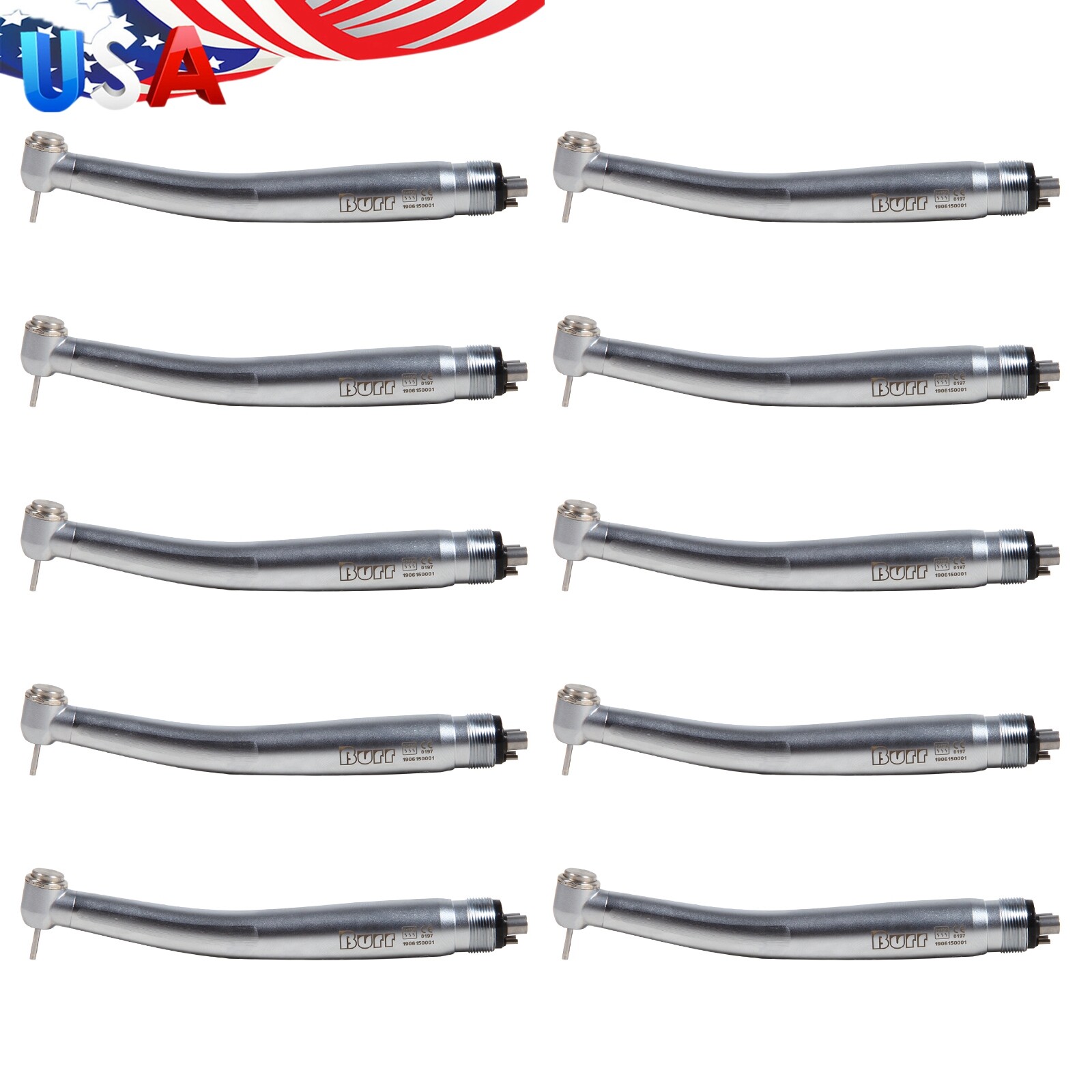 10 Packs Dental High Speed Handpiece Turbine Push Fit NSK PANA MAX 4 HOLES U3BM