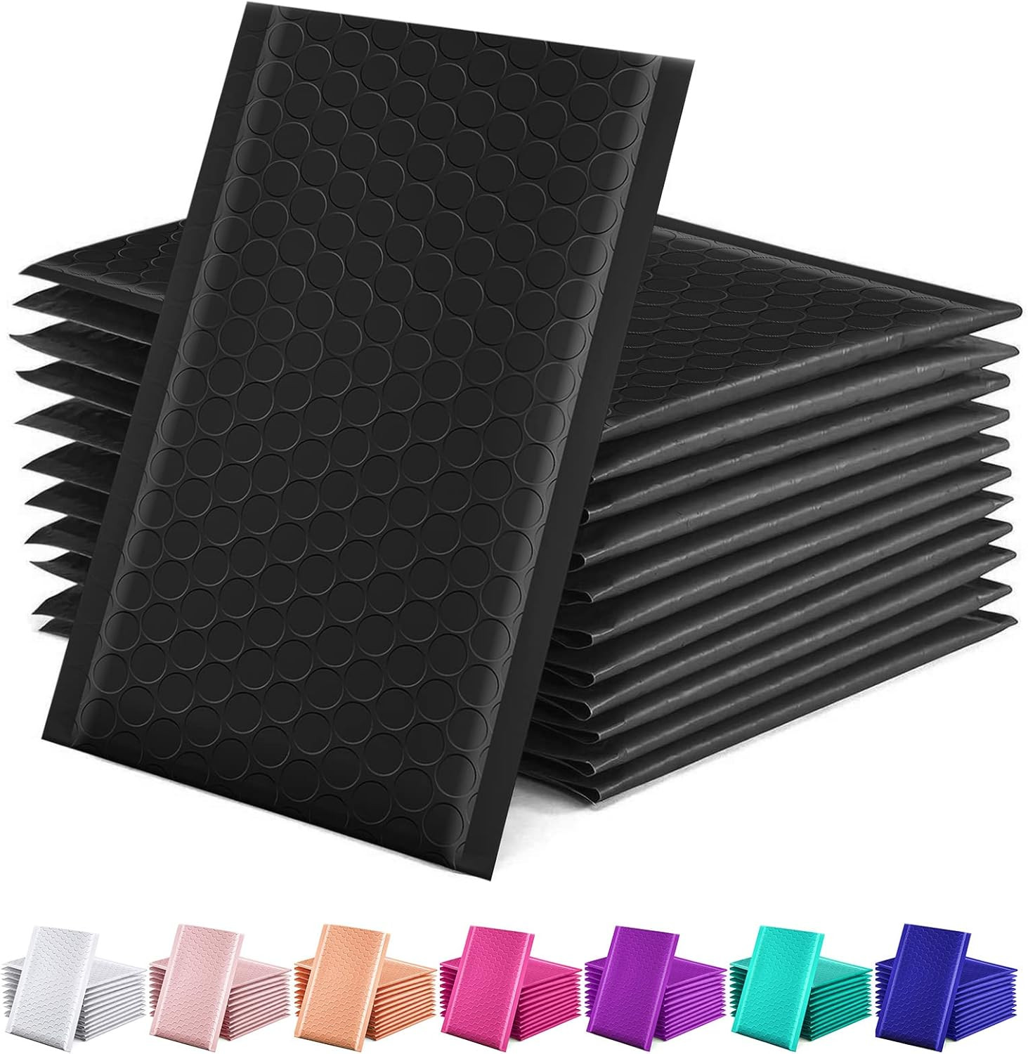 GSSUSA Black Bubble Mailers 4X8 Inches 50 Pack, Usable Size 4X7″ Bubble Envelope