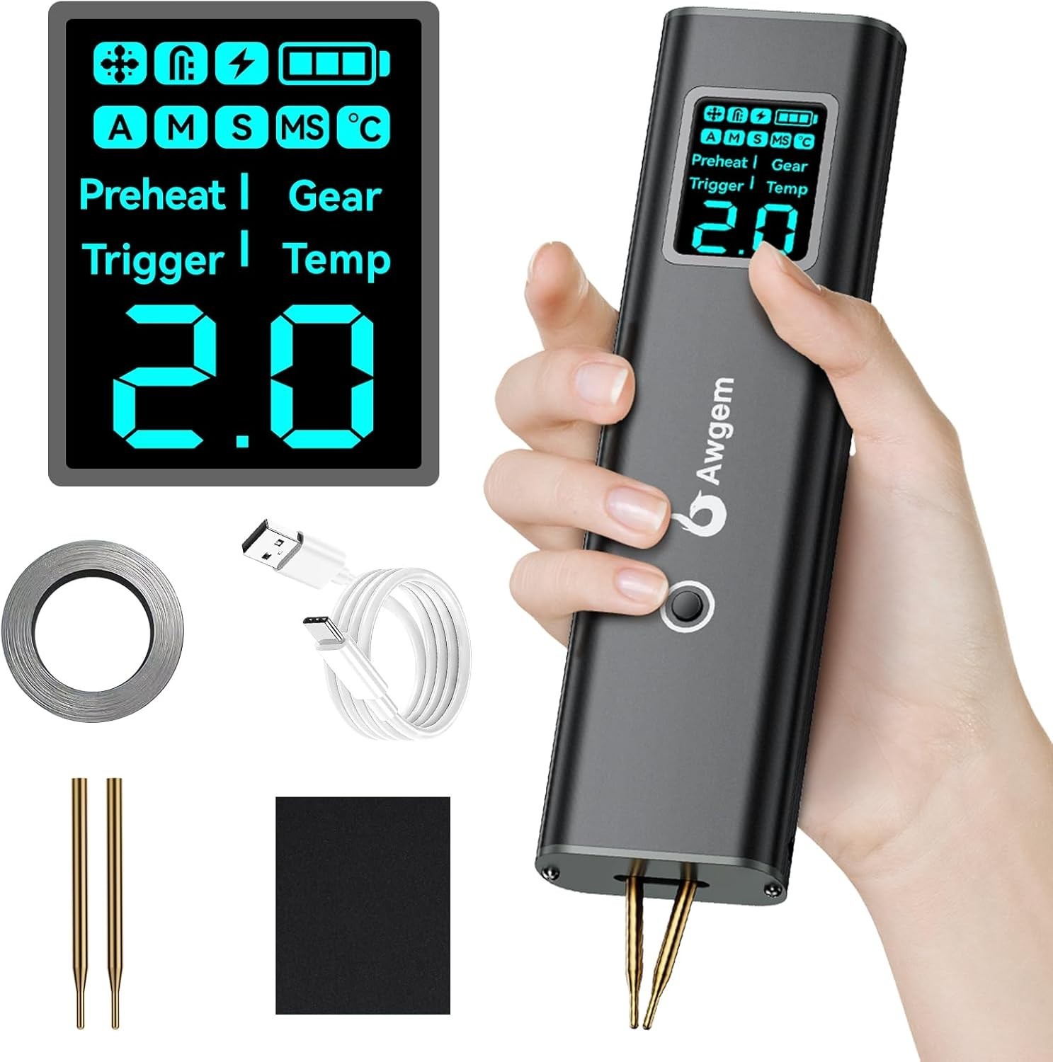 Spot Welder 90 Gears Portable 18650 Battery DIY Welding Machine for Battery Pack