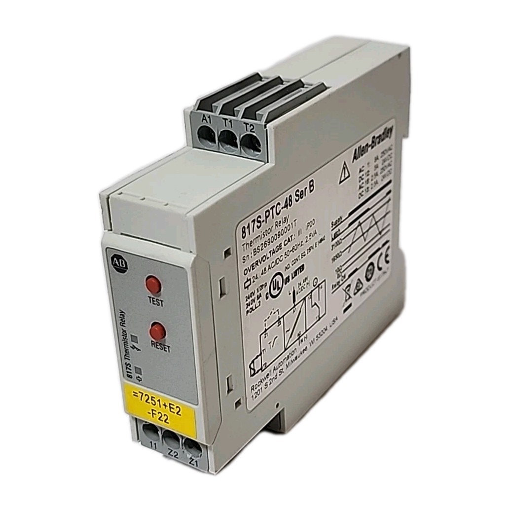 Allen Bradley 817S-PTC-48 Ser B MachineAlert Thermistor Monitoring Relay 24-48V