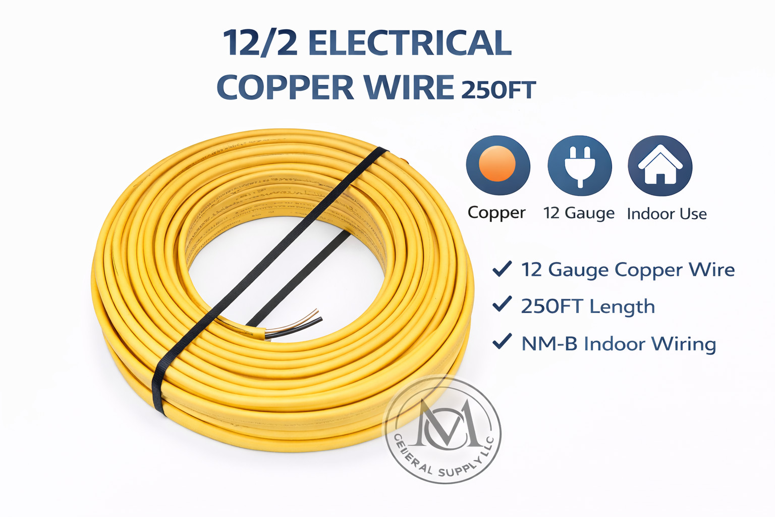 250 ft. 12/2 Solid Romex/encore/cerromax SIMpull CU NM-B W/G Wire.