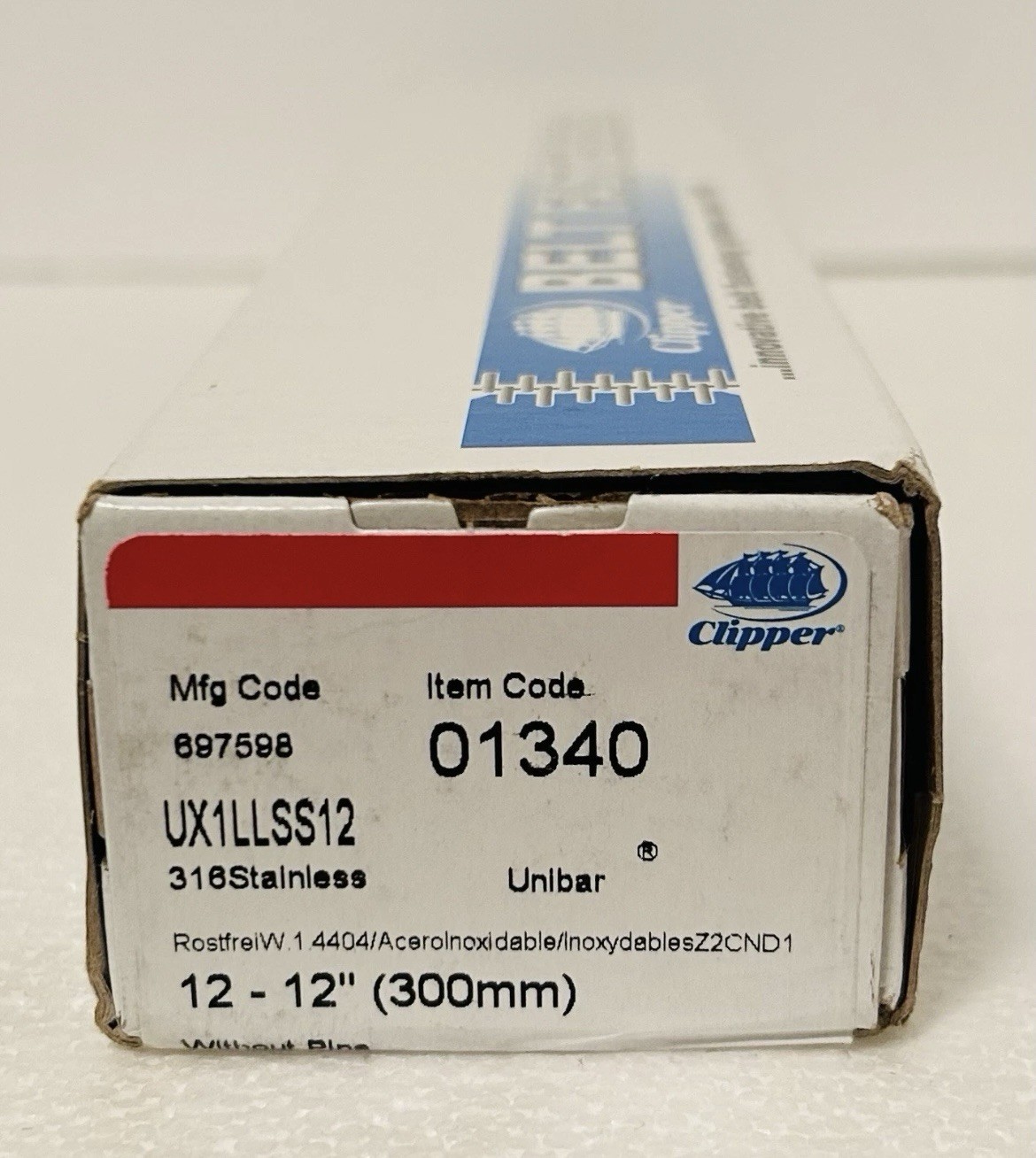 New In Box Clipper 12″ Galvanized Belt Fasteners UX1SPS12 – Box Of 12 NEW NOS