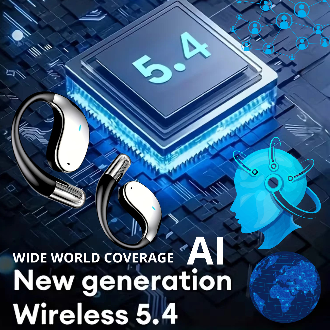 Real Time AI Language Translator Earbuds, 3 in 1 Wireless Earbuds with 150+ w