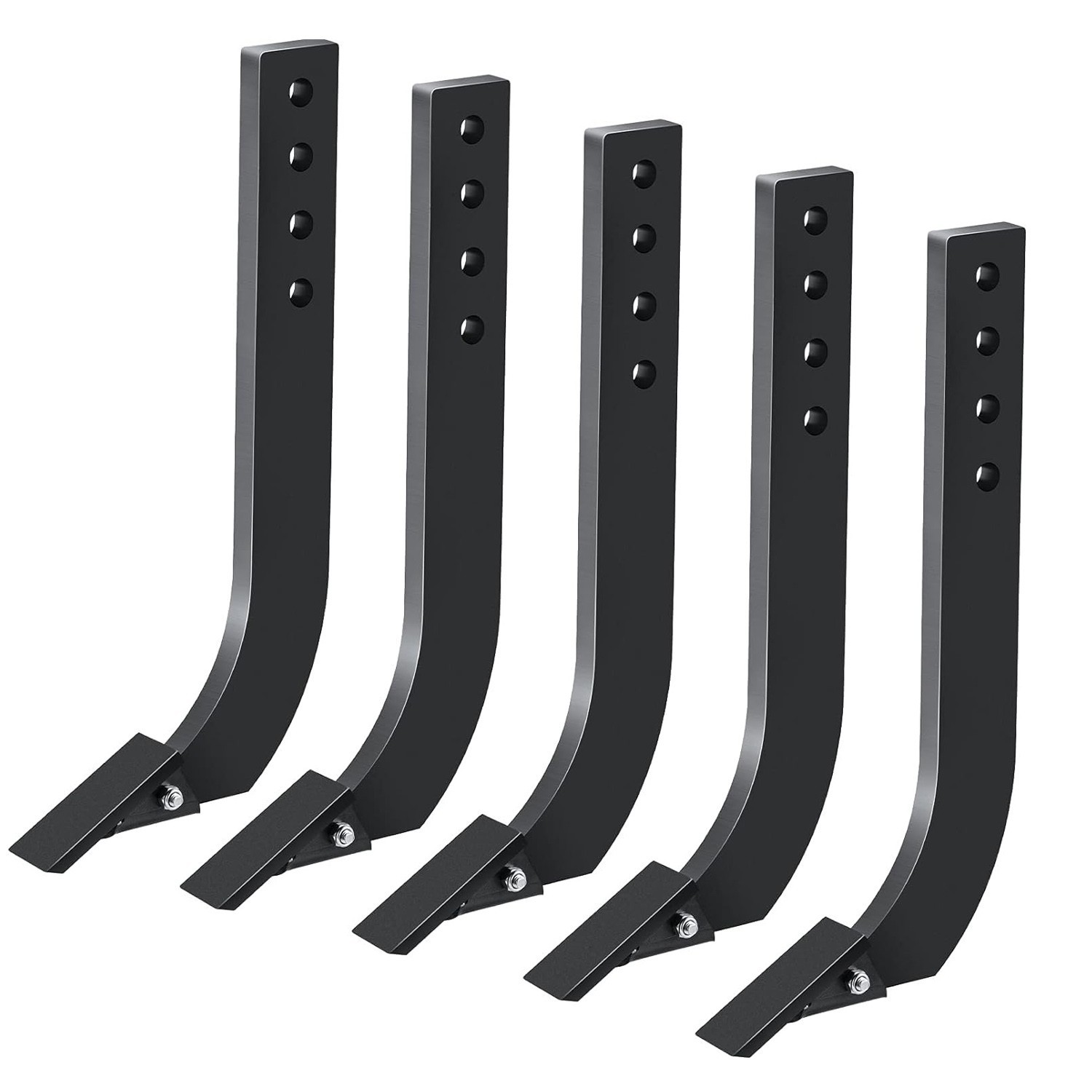5 PCS 18”Box Blade Shank Scarifier Shanks Teeth 4 Holes Box Scraper Shank