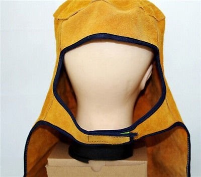 Premium Split Cowhide Leather Welding Hood with Flip-Up Lens – Flame Retardan…