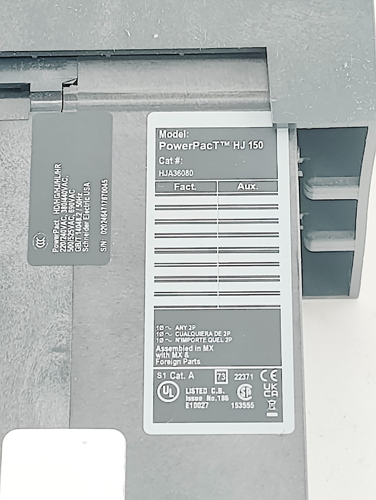 NEW SQUARE D HJA36080 PowerpacT HJ-150 current-limiting circuit Breaker 3-POLE