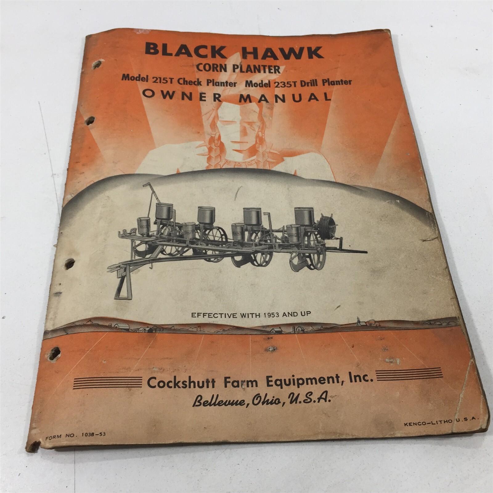 Genuine 1953 CO-OP Black Hawk 215T 235T Corn Planters Owner Manual
