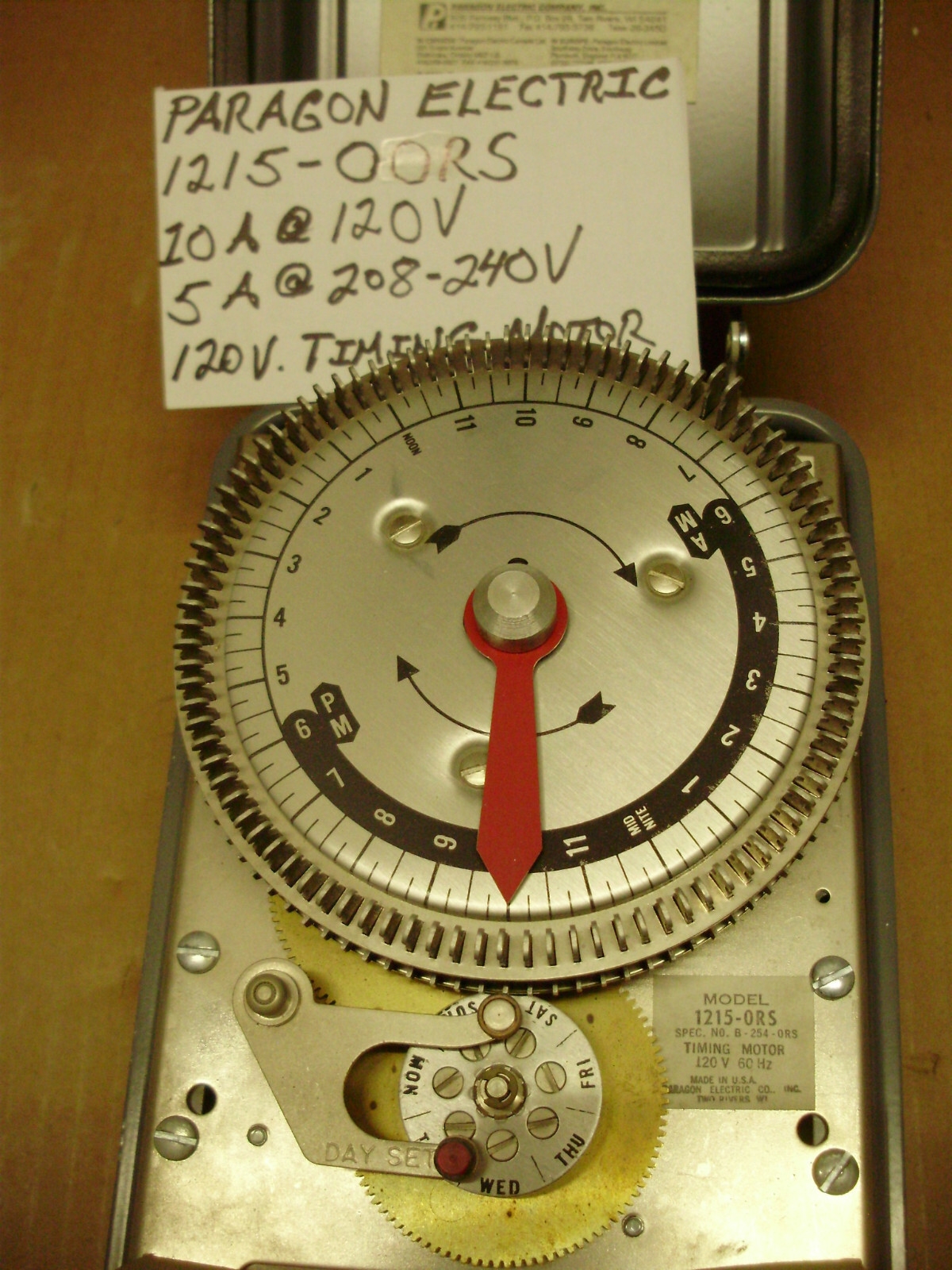 ATC & Paragon Electric Timers, 0 -15 min / 240 Volt, 0-30 min /120 Volt, 24 Hour