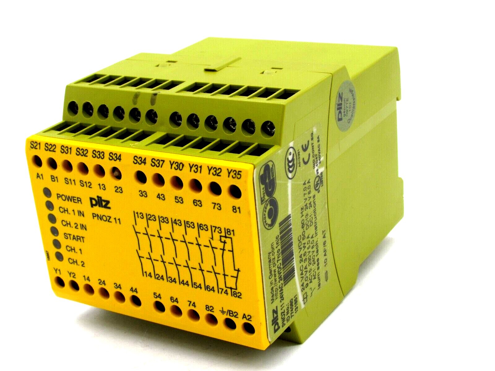 USED PILZ PNOZ-11-24VAC-24VDC-7N/0-1N/C SAFETY RELAY 774080