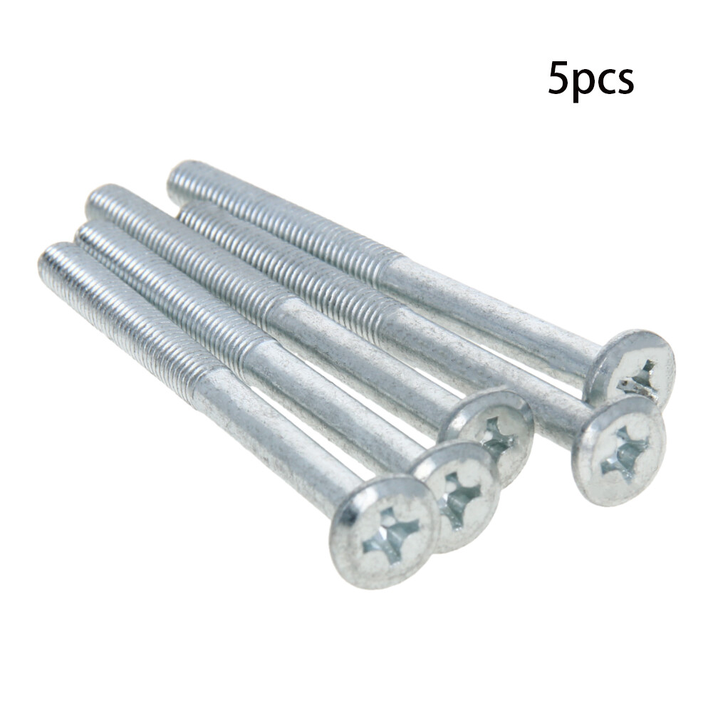 5Pcs M6 Flat Head Cross Recessed Screws Half Thread Length 65/75mm Blue White
