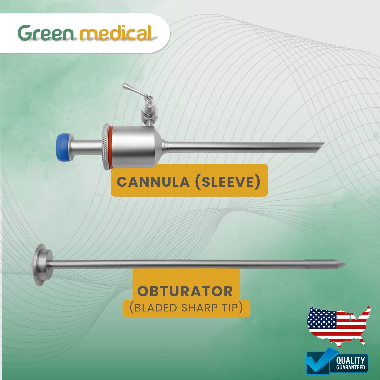 Laparoscopic Trocar Cannula 5mm Laparoscopy Surgery Instruments Autoclavable