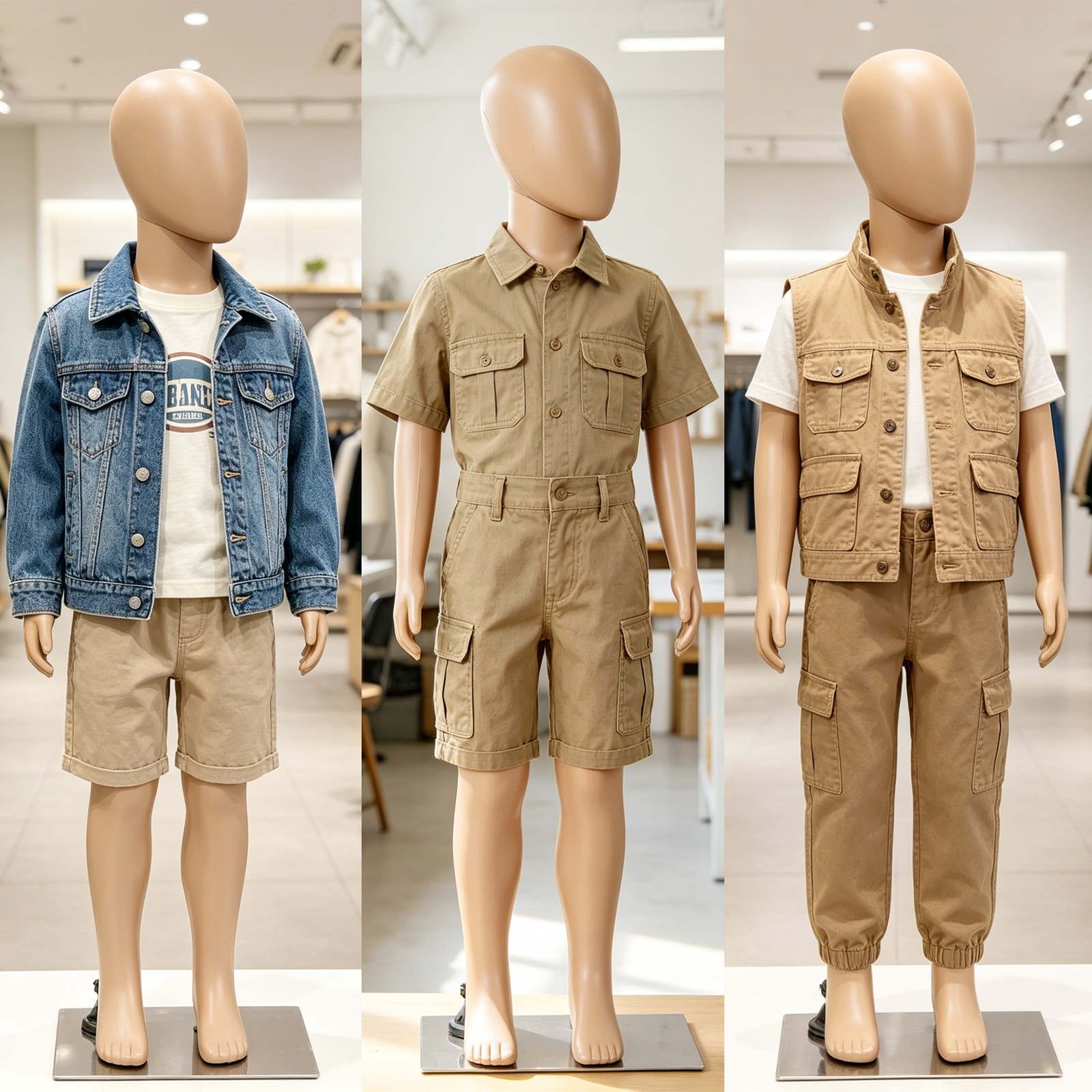 Detachable Kids Mannequin 360° Head Child Dress Form for Clothing Shop Nude