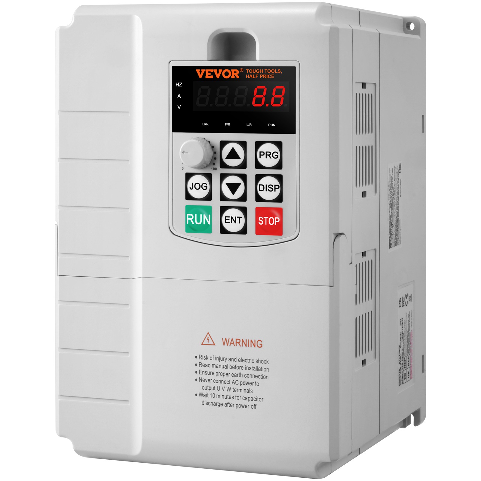 VEVOR VFD 7.5KW,34A,10HP Variable Frequency Drive for3-Phase Motor Speed Control