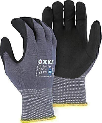 Majestic OXXA 51-290 Large Micro Foam Nitrile Palm Glove on Nylon Shell 12PK