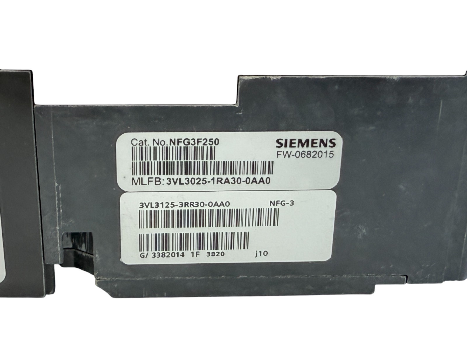 SIEMENS NFG3F250 CFT3T250 TRIP UNIT 250A 3-PHASE 3-POLE 600V 35KA BOLT-ON NEW