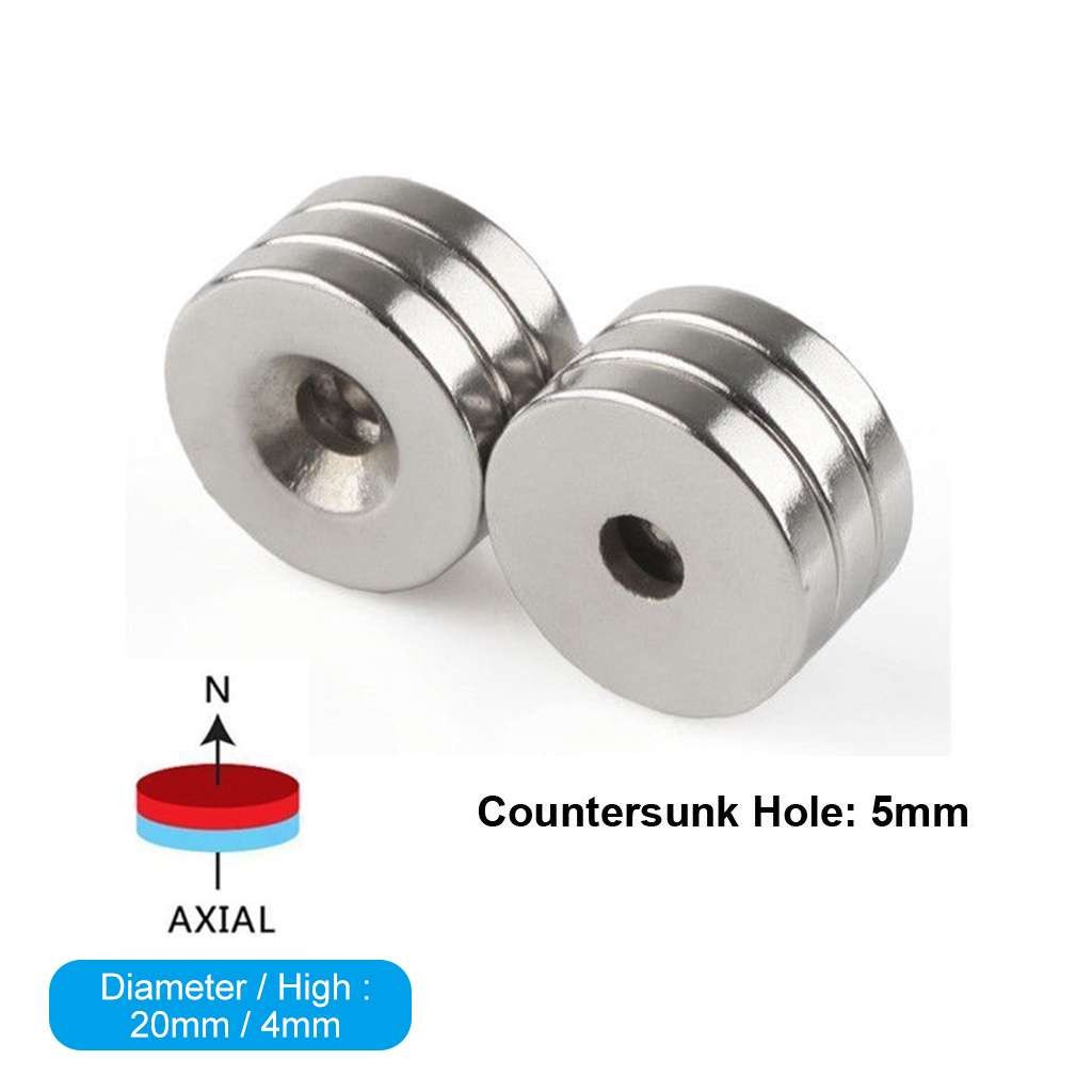 Lot Countersunk Ring Round Disc Strong Neodymium Magnets Rare Earth with Hole US