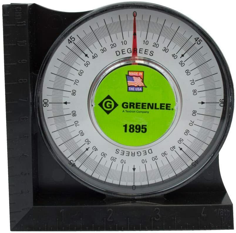 GREENLEE 555DX BENDING SCALE MAGNETIC ANGLE DETECTOR PROTRACTOR 0-90 DEGREES