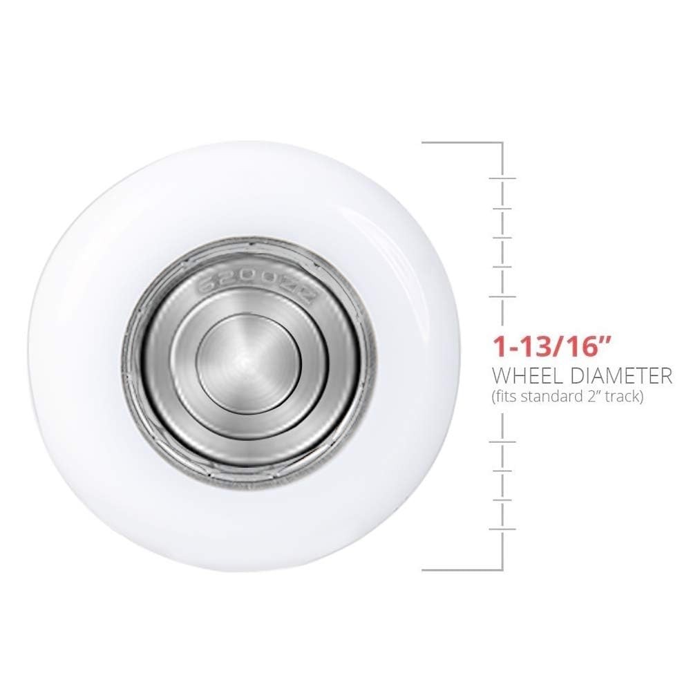 Durable & Quite 6200ZZ Ball Bearing Nylon Garage Door Castors with 11 Balls, 10.2 cm…