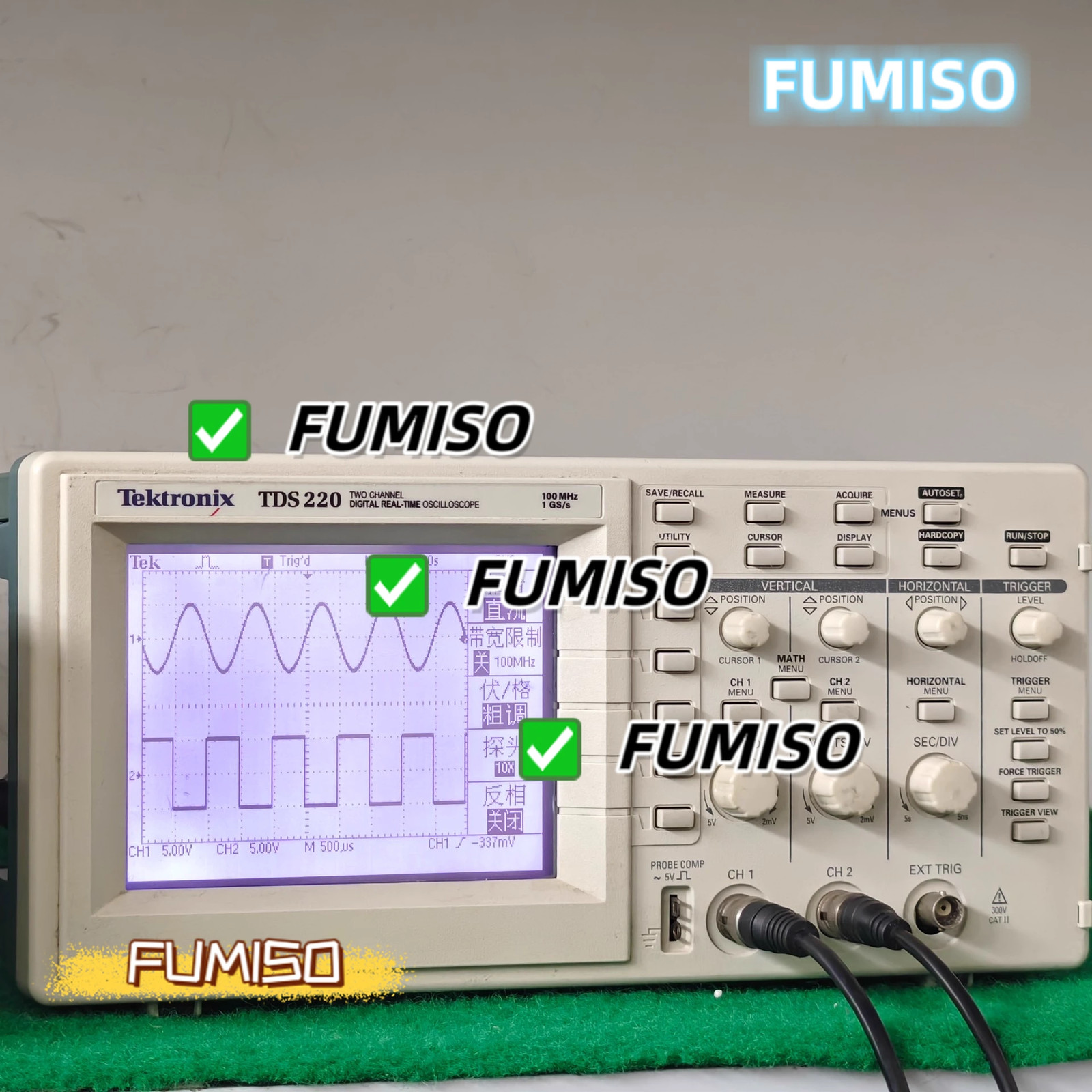 Used 2 Channel Tektronix TDS220 100Mhz Digital Oscilloscope 1 Msa/S Tested_