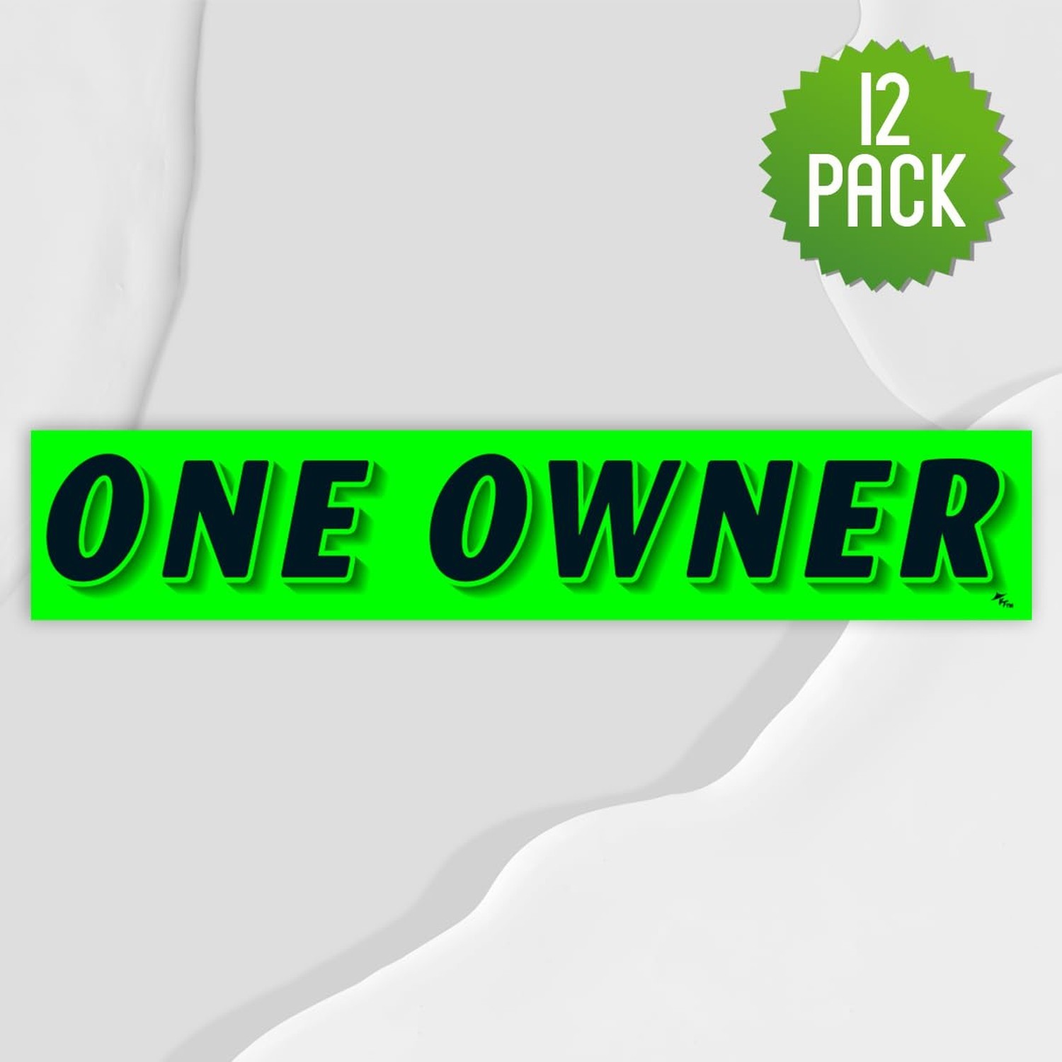 Versa-Tags ONE Owner Windshield Stickers, Chartreuse Green, 12-Pack | Measuri…