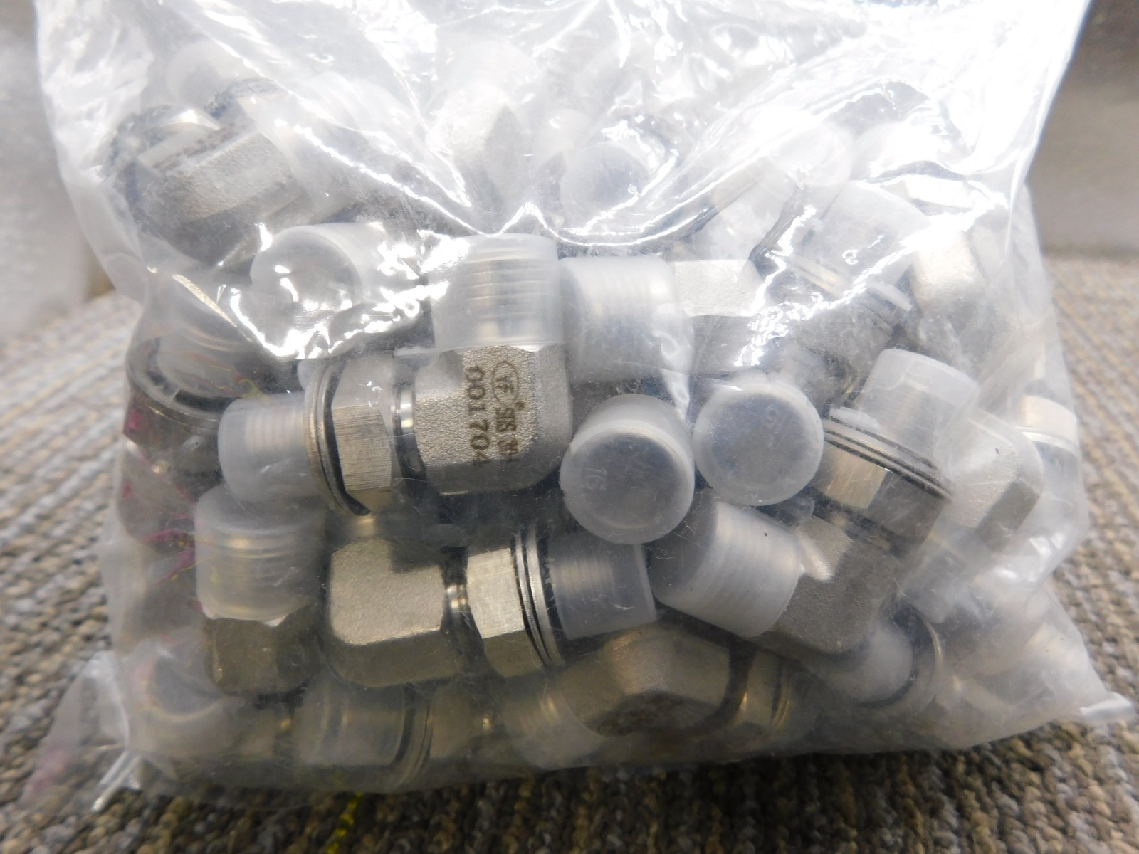 NEW 60-Pack 90°ELBOW BSP THREAD ADJUSTABLE STUD WITH O-RING SEALING (See DESC)