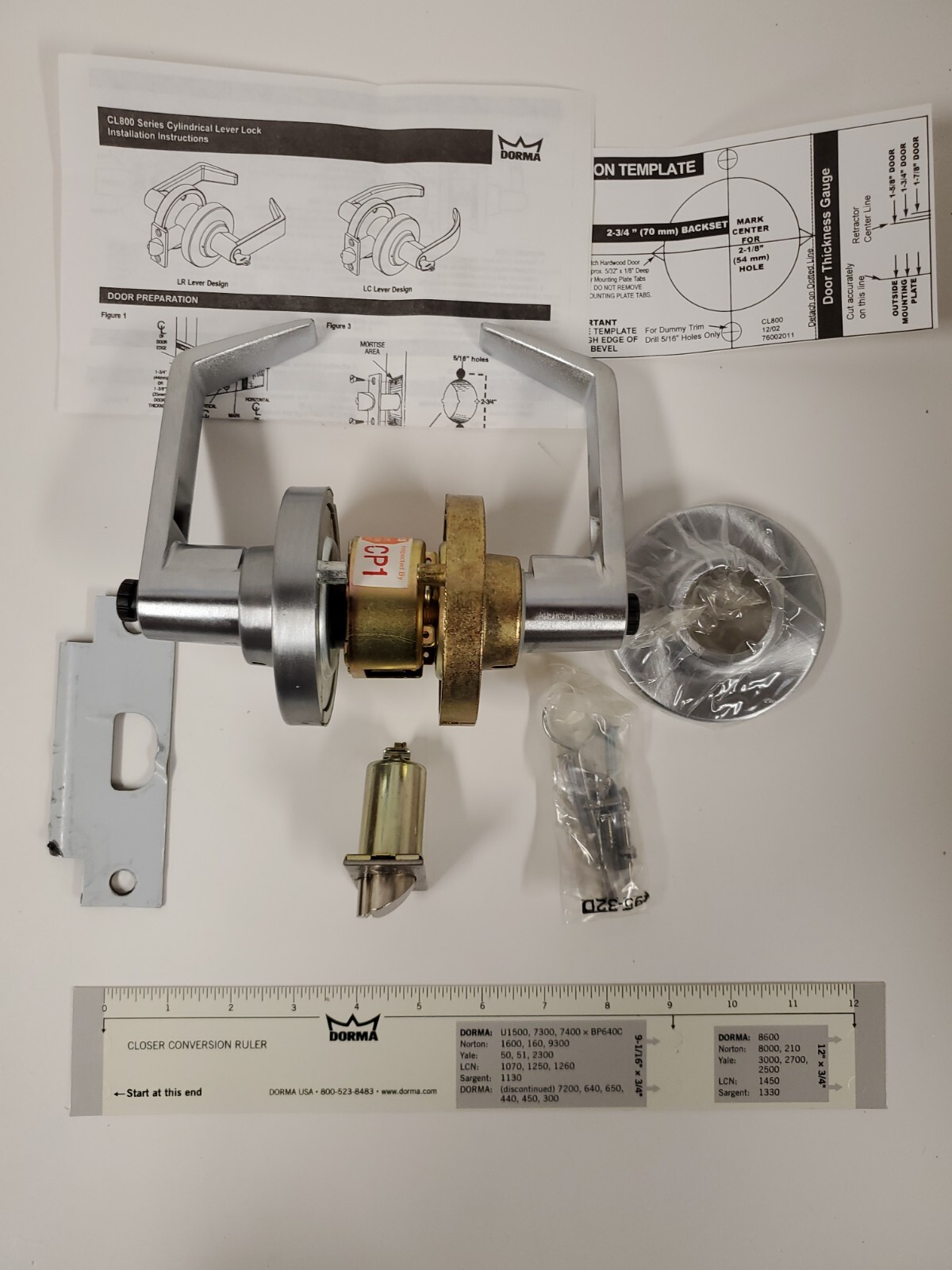 «NEW» Dorma Classroom Intruder Lock, CL877J LRC 626 RH, CL800
