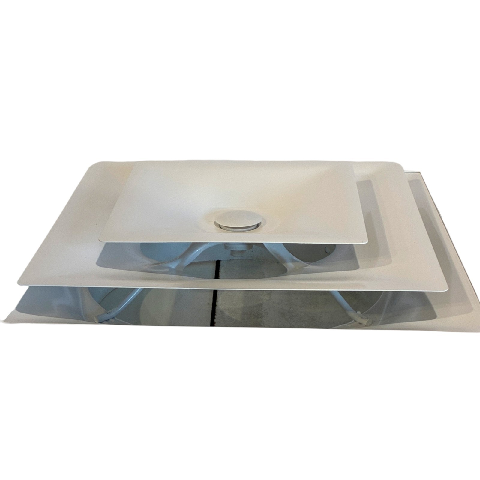 Titus TMS Square Plaque Ceiling Diffuser 24×24 Face 8″ Round Neck White NEW