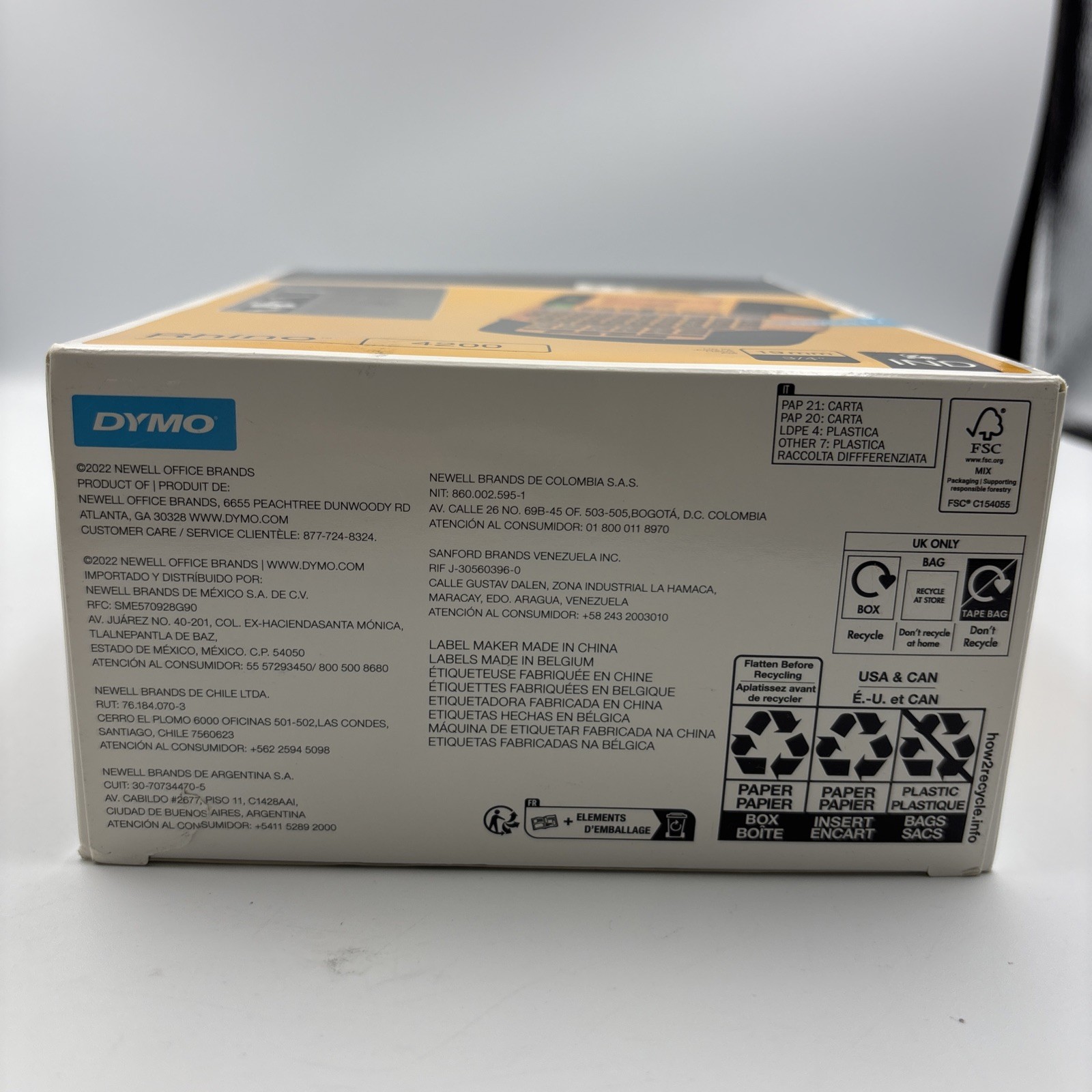 DYMO Rhino 4200 Industrial Label Maker Printer – Open Box, Unit Only No Tape