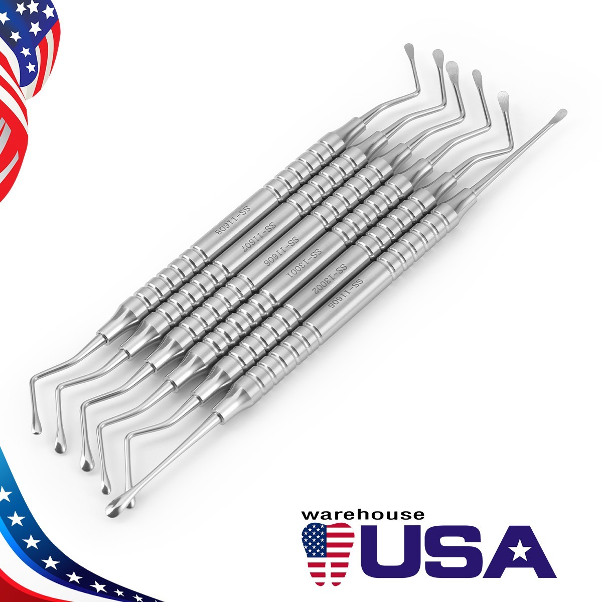 Dental Spoon Excavator Restorative Alveolar Socket Curette Double Ended