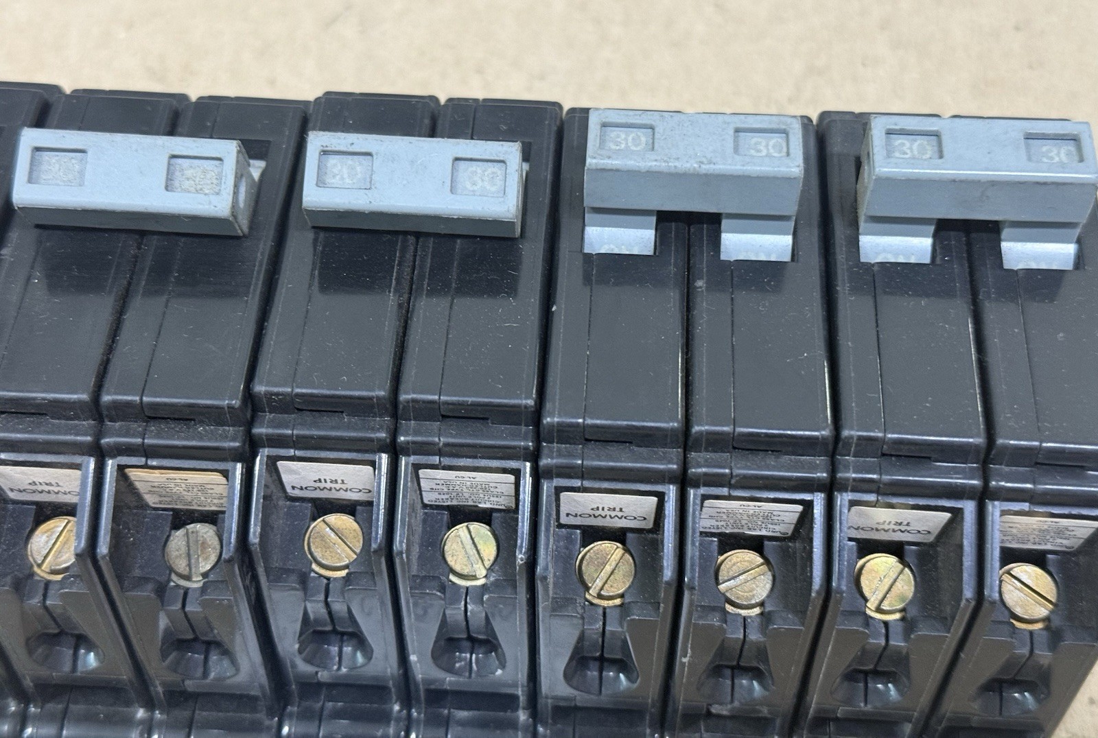 Lot of 5 – Cutler Hammer CHB CHB230 2P 30A Bolt-on Circuit Breaker