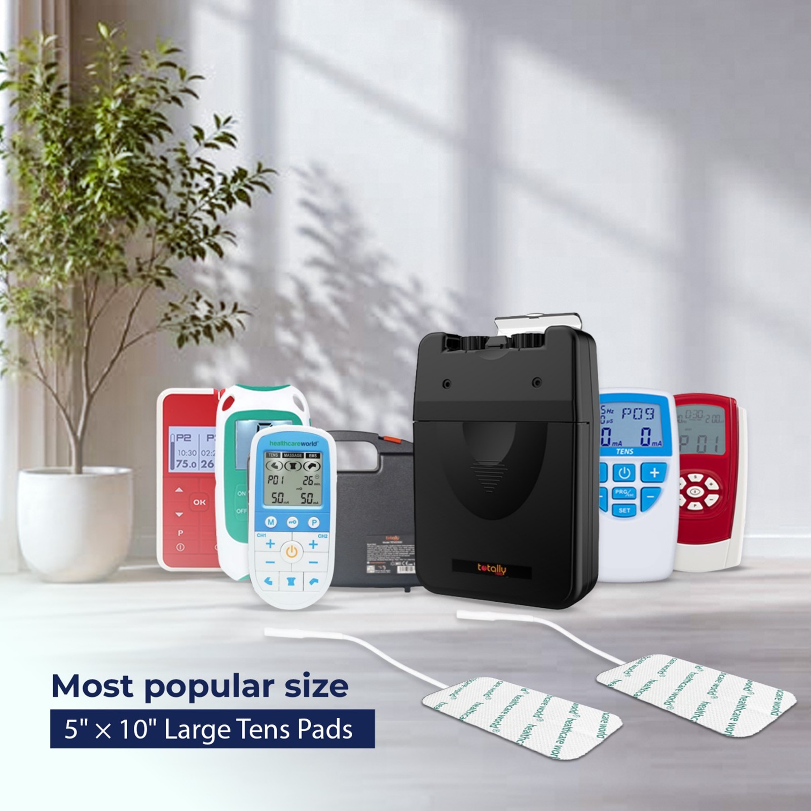 8 LARGE TENS ELECTRODE PADS Reusable For Tens Machines