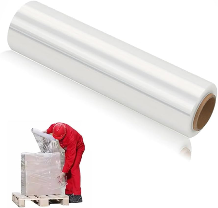Stretch Wrap Roll Heavy Duty Plastic Moving Wrap 11.8″ X 500FT