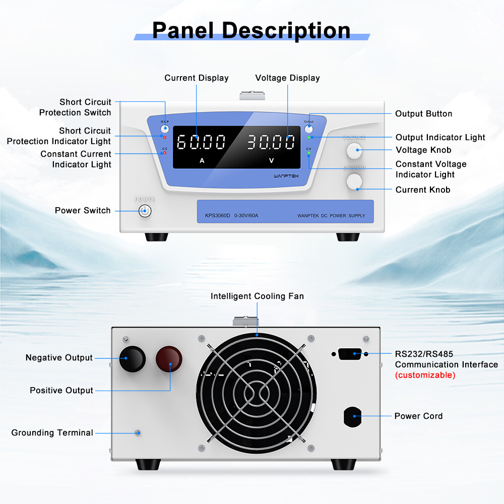 15V 30V 50A 60A 80A 100A Lab Adjustable DC Power Supply Variable With RS485/ 232