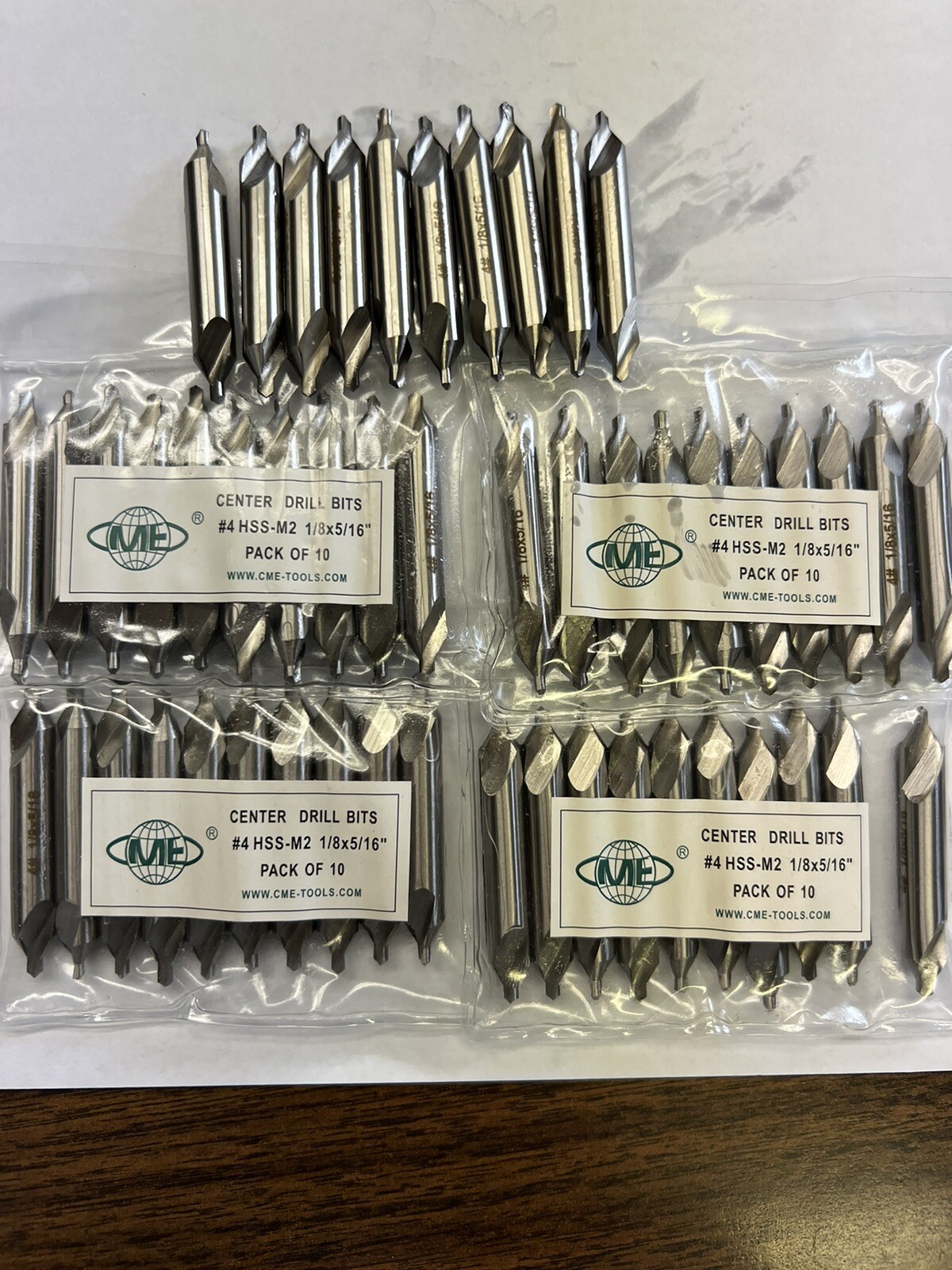 20pcs M2 HSS #4 center drills 1/8×5/16×2-1/8″ #530-400