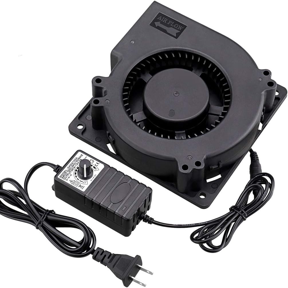 120mm x 32mm Centrifugal Blower Fan 110V/220V AC with Speed Controller