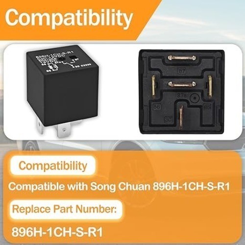 Automotive Relay (Pack of 4) – 12VDC 50AMP 5-Pin Relay Quic Number of Items: 4