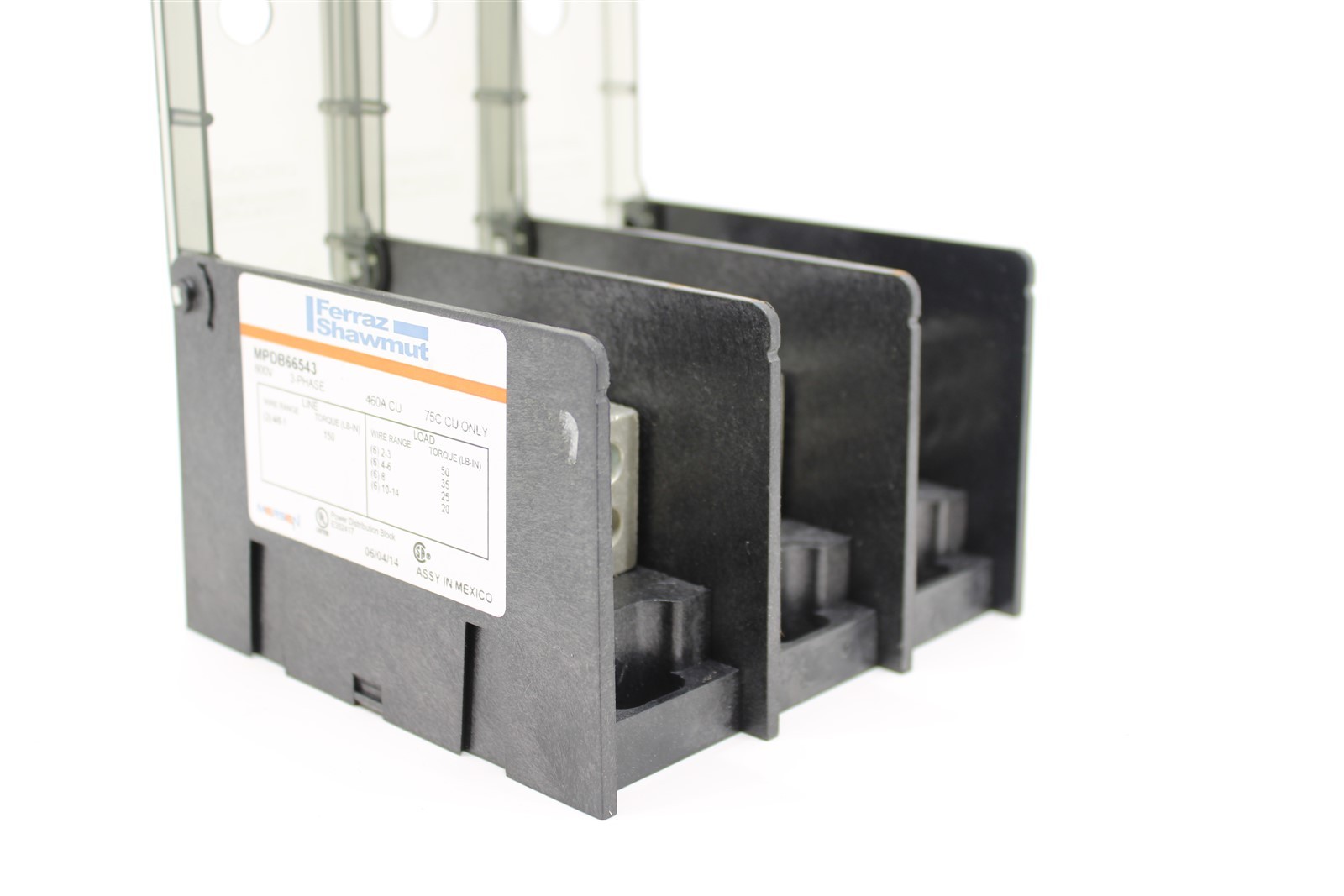Ferraz-Shawmut MPDB66543 MPDB Series Power Distribution Block | 460A | 3-Pole