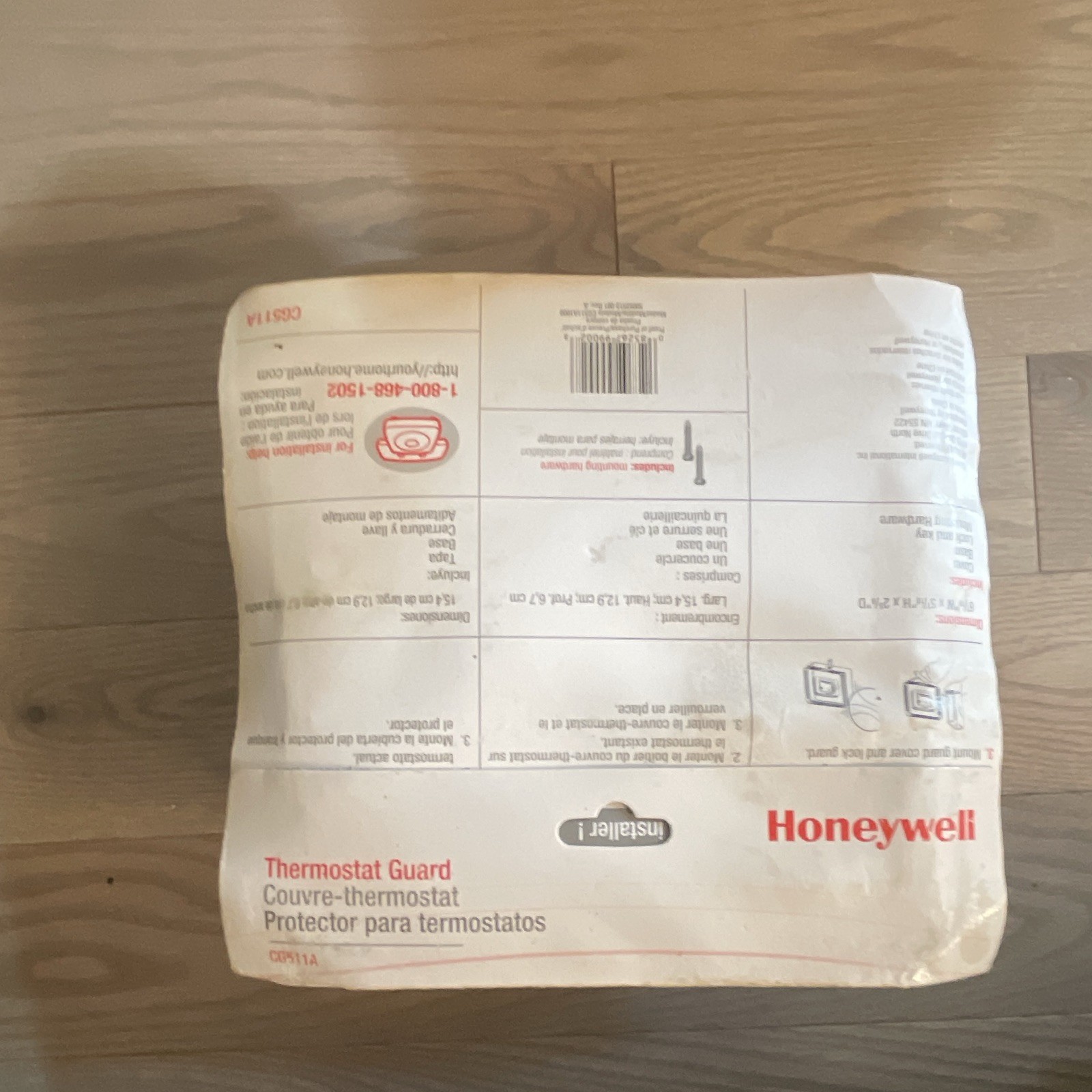 Honeywell CG511A Clear Childproof Thermostat Guard Cover, Surface Mount