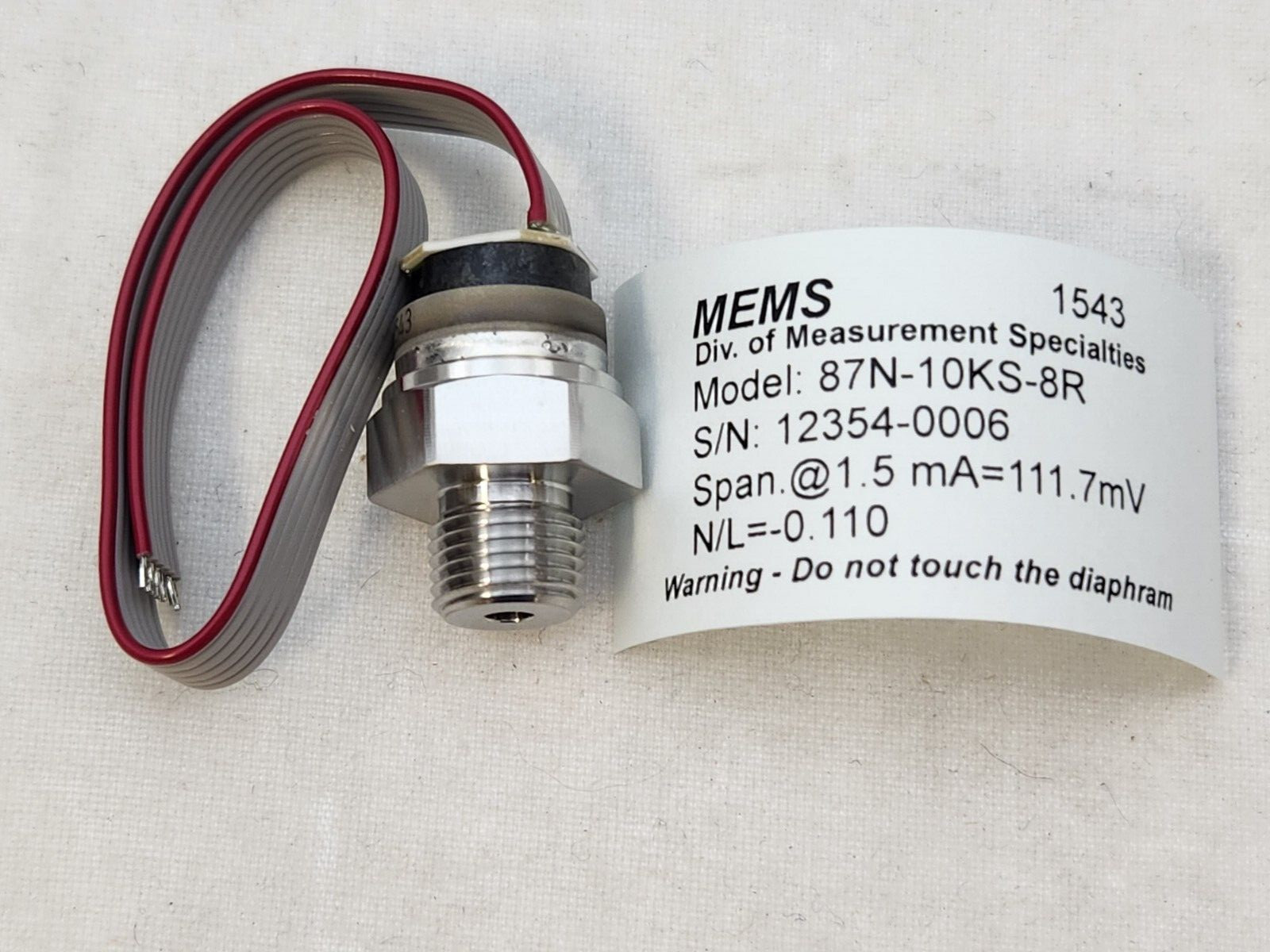 Measurement Specialties MEMS 87N-10KS-8R Pressure Sensor, TE Connectivity