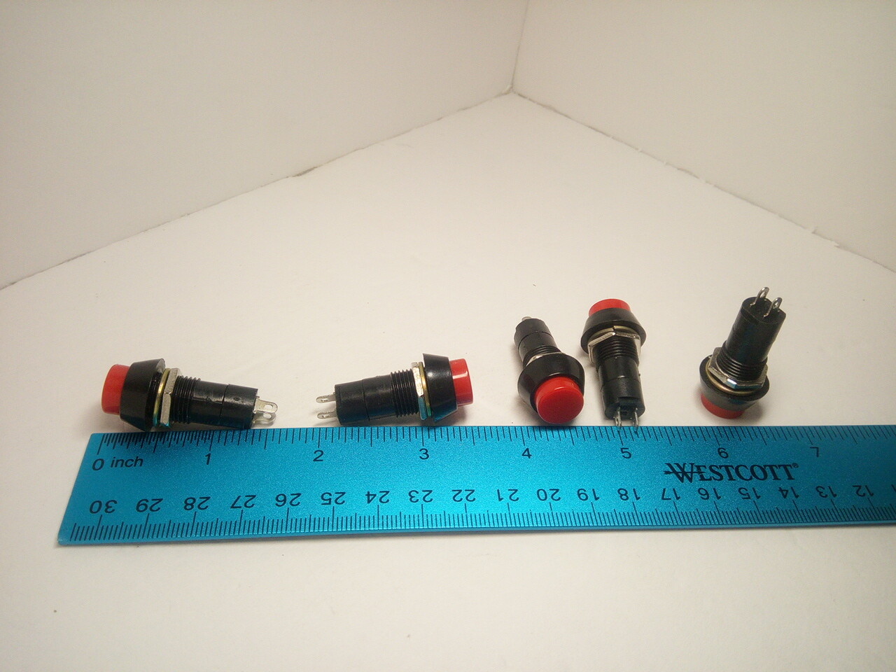 5X Pack Maintained Round Red On Off 2 Pins Push Button Power Switch 3A 250V Lot