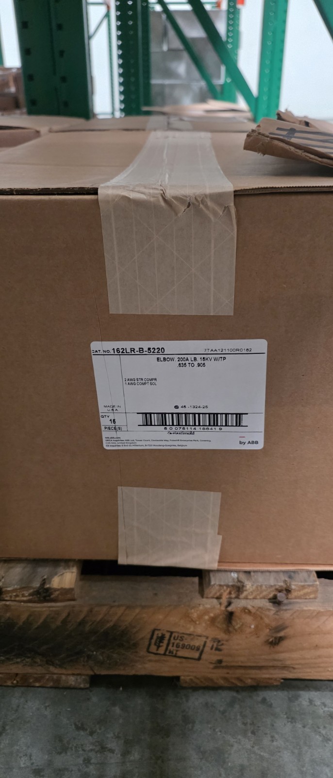 ABB Elastimold 162LR-B-5220 15KV 200Amp Load Break Elbow Connector