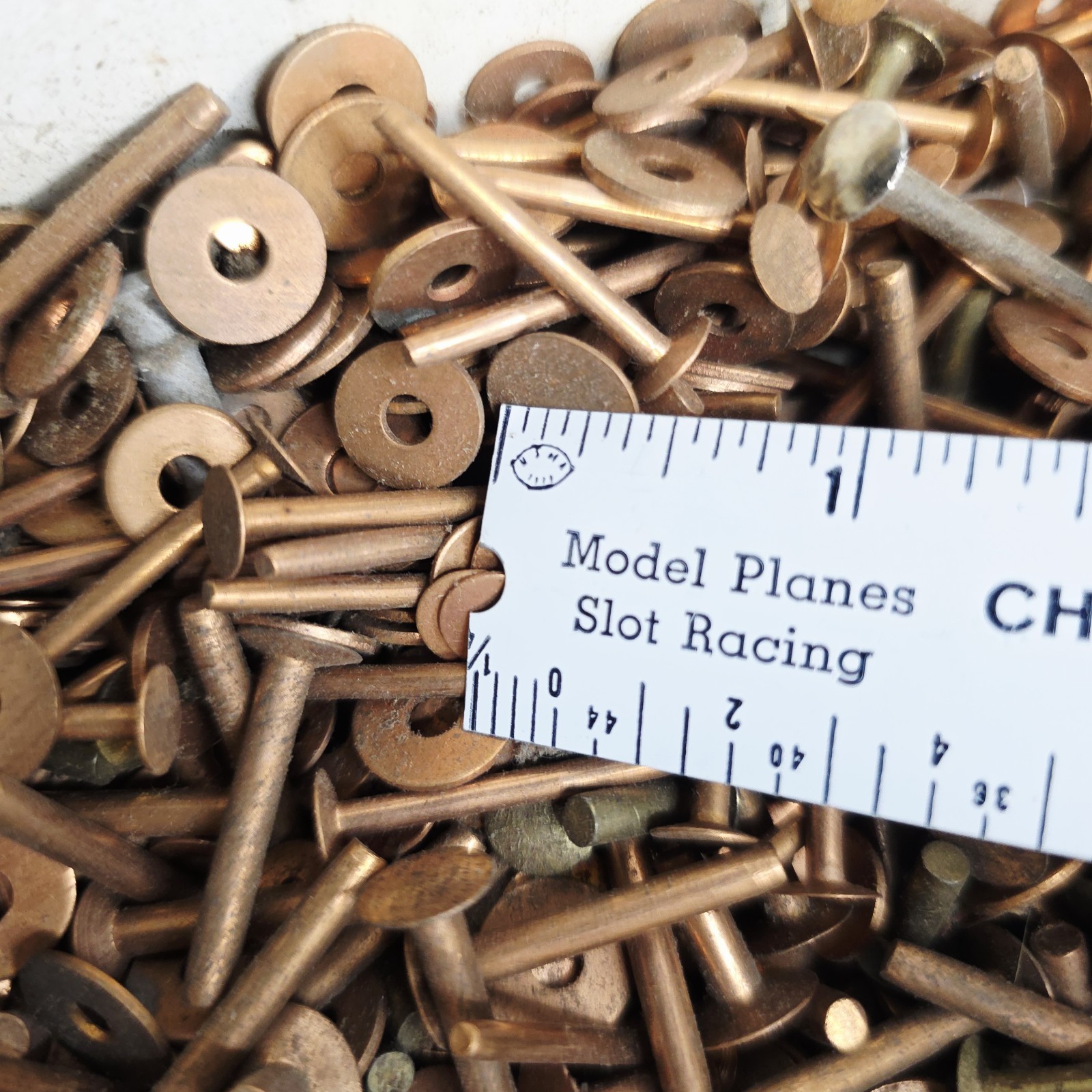9 Pounds Vintage Copper Steel Belt Fasteners Tubular Rivets Burrs Boxes Lot Bulk