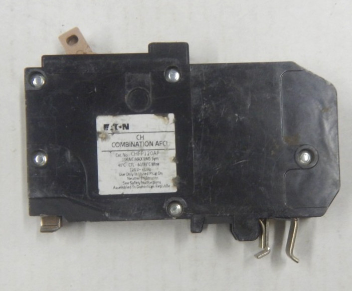 (2) Eaton CHFP120AF Arc Fault Circuit Breaker Plug On Neutral 20 amp USED