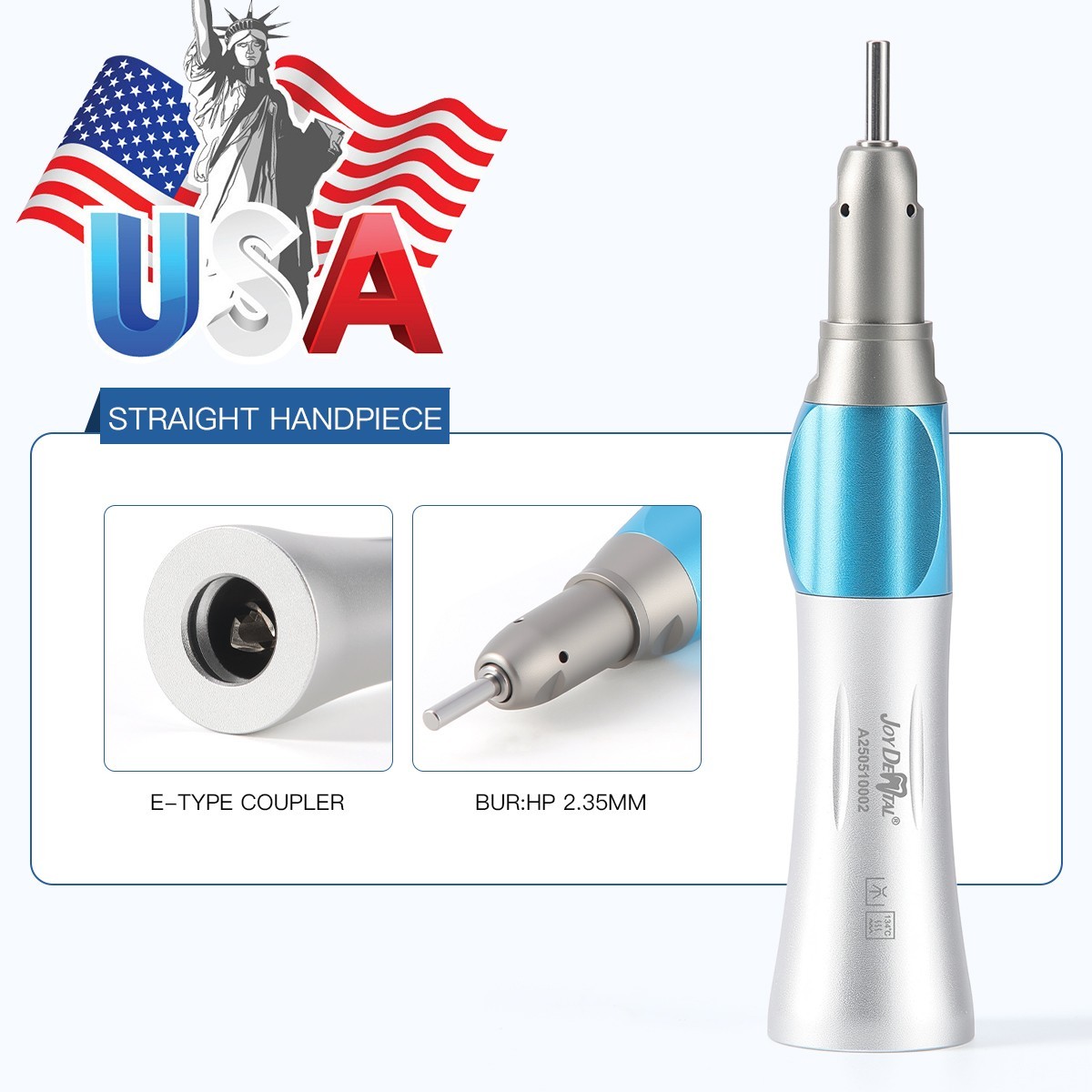 AZDENT Dental Slow Low Speed Handpiece Kit Latch Contra Angle 2Hole 4Hole