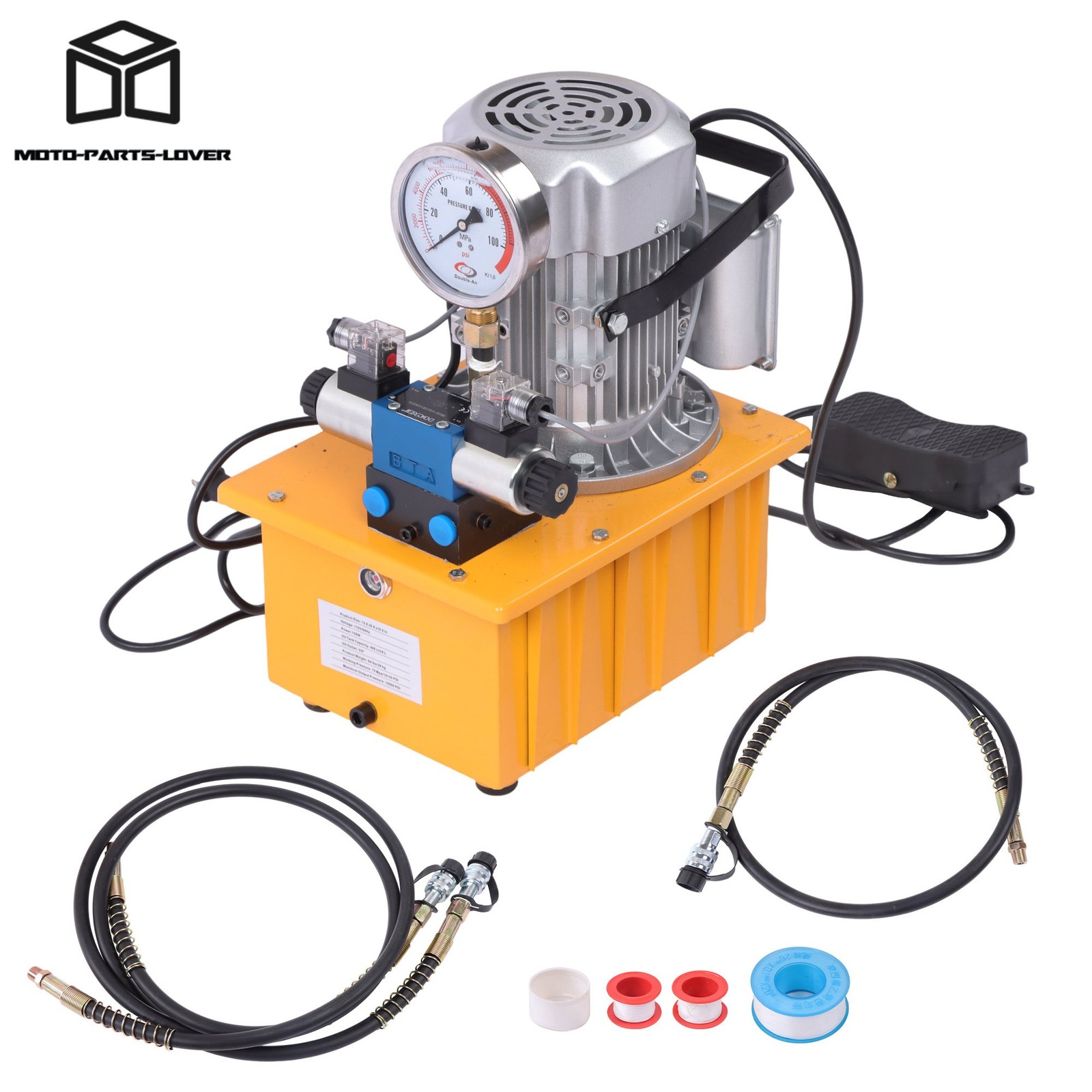 750W Electric Hydraulic Pump 10000PSI Double Acting 110 V
