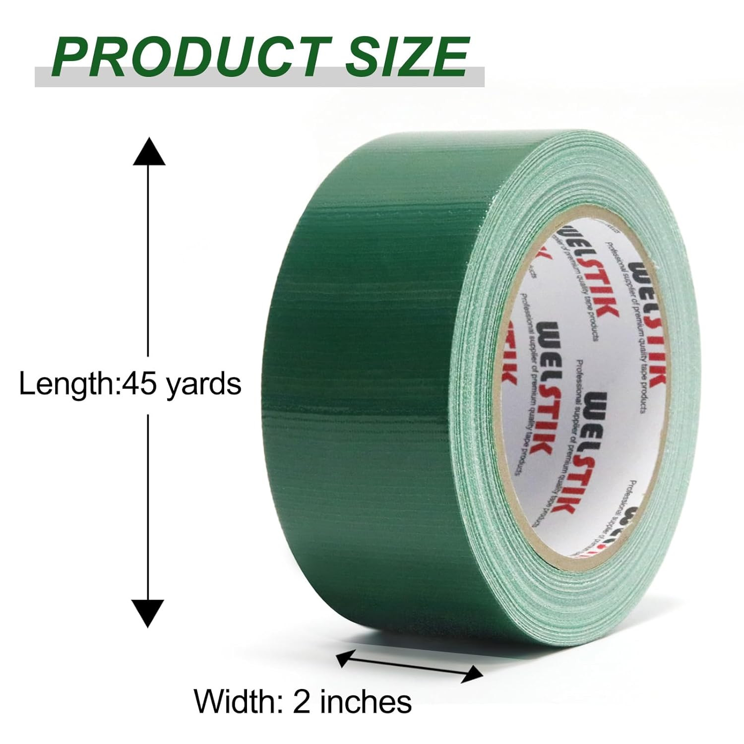 Professional Grade Dark Green Duct Tape, Waterproof Duct Cloth Fabric,Duct Tape