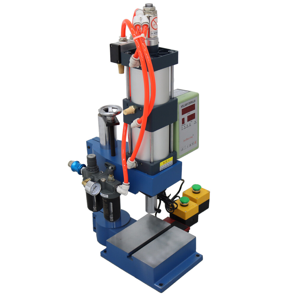 2205lbs/1000kg Pneumatic Punch Press Machine Adjustable Cylinder Stroke 2Buttons