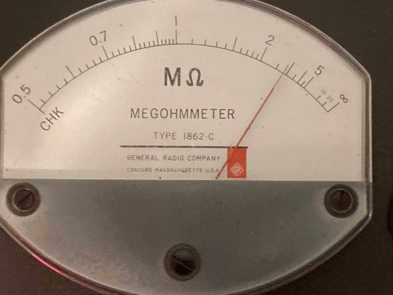 General Radio 1862-C Megohmmeter Insulation Resistance Tester – GR 1862